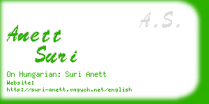anett suri business card